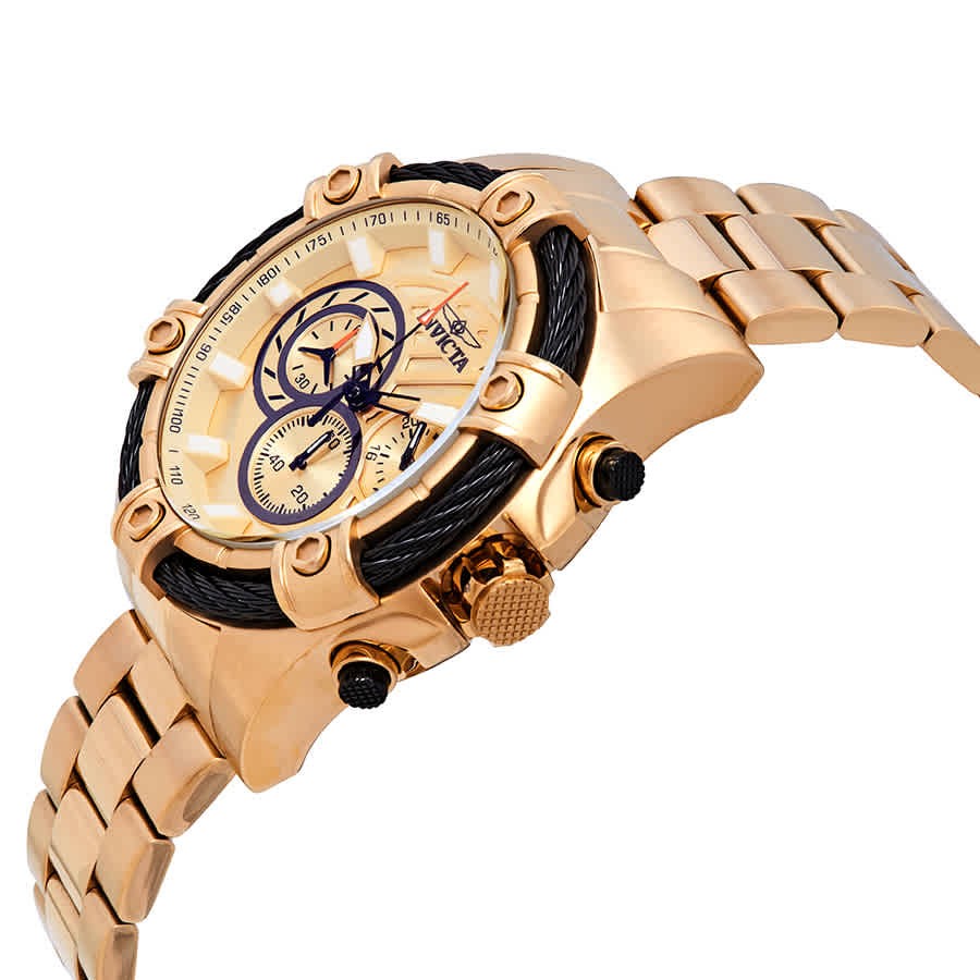 Invicta 25515 Bolt Gold Dial 52 mm Men’s Watch New