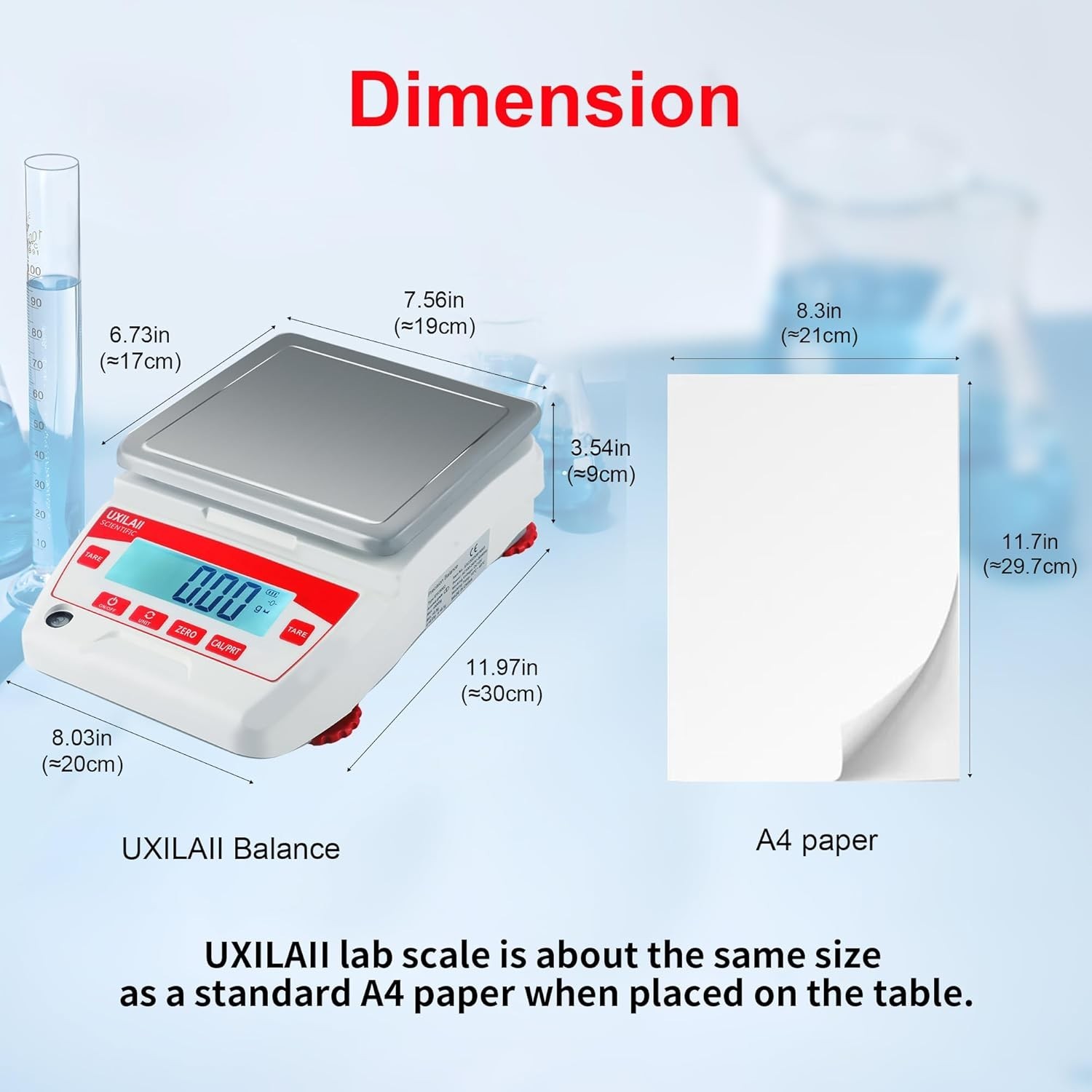 Laboratory Balance 5000g x 0.01g High Precision Digital Scale Jewelry Gram