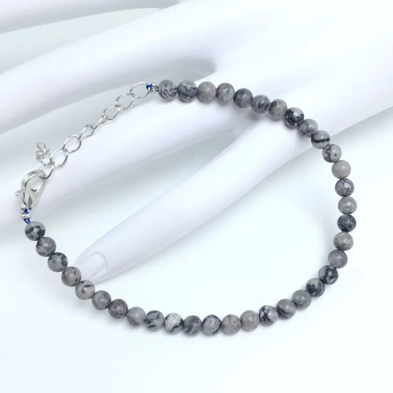 1 pc 4mm Chakra Bead Bracelet Natural Stone Yoga Energy Bangle