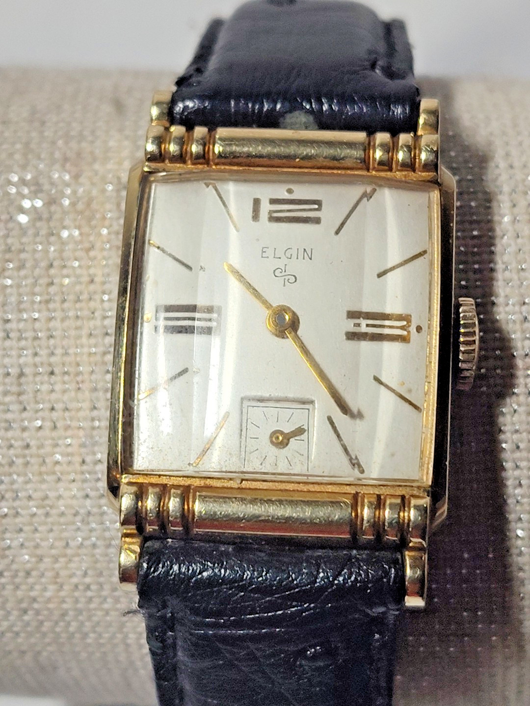Elgin Dura Power cal 673 ref 6519 watch with original band 10K RGP Repair