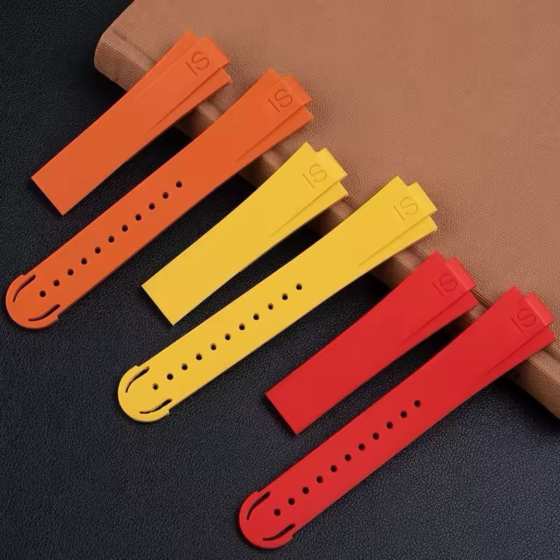 24x12mm MultiColor Rubber Watch Strap Band Fits Oris Aquis 7730 7733 7743 7754