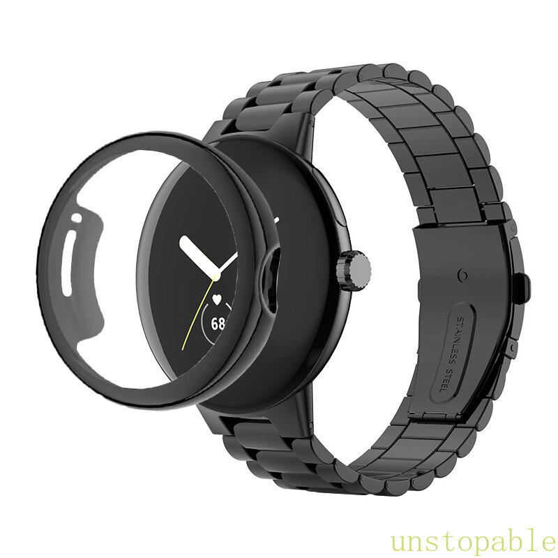 Stainless Steel Strap Metal Watch Band + TPU Case For Google Pixel Watch 4 41mm