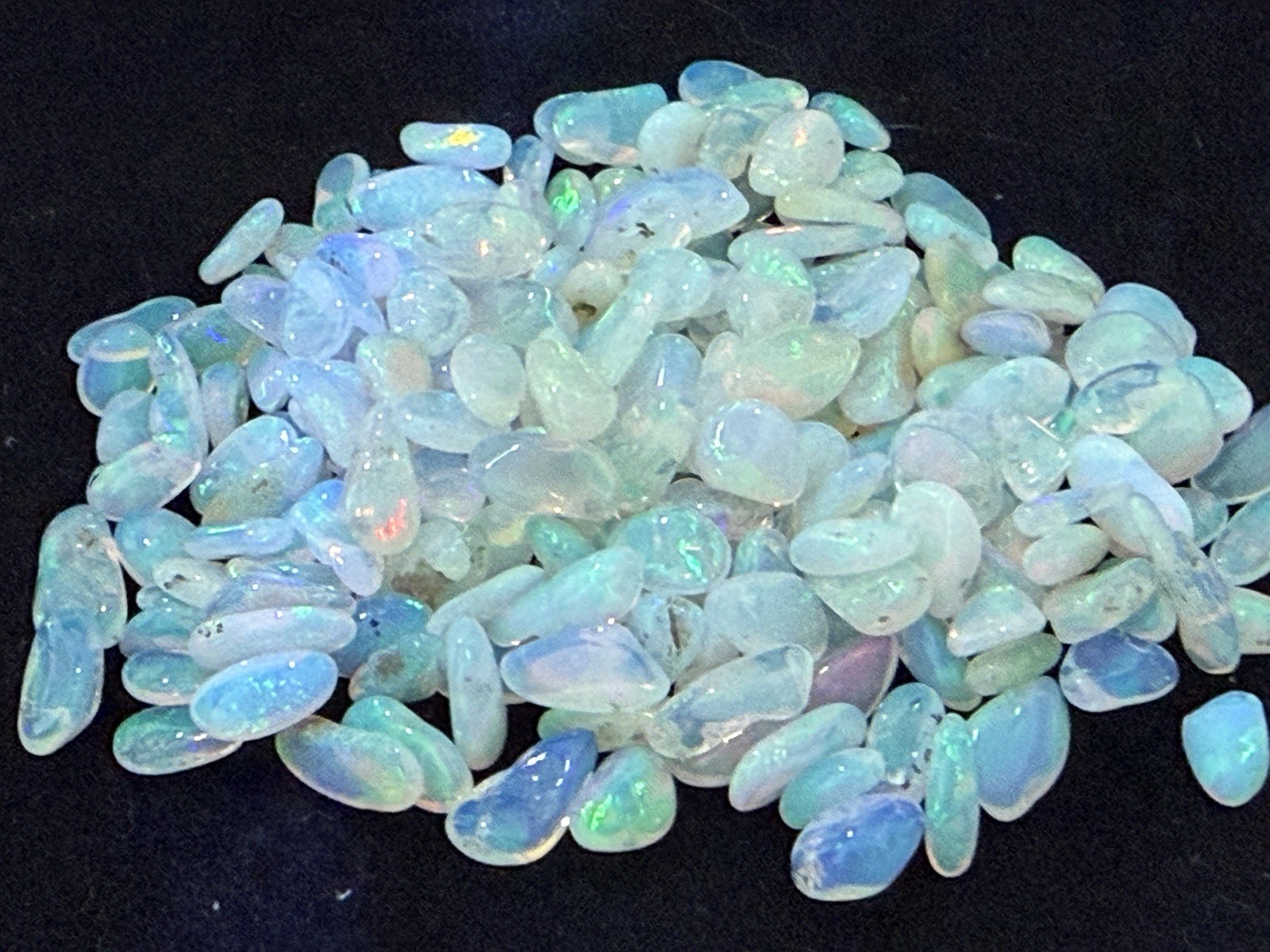 50 Carat Lot Natural Ethiopian Welo Opal Chips – Vibrant Multicolor Fire Play –