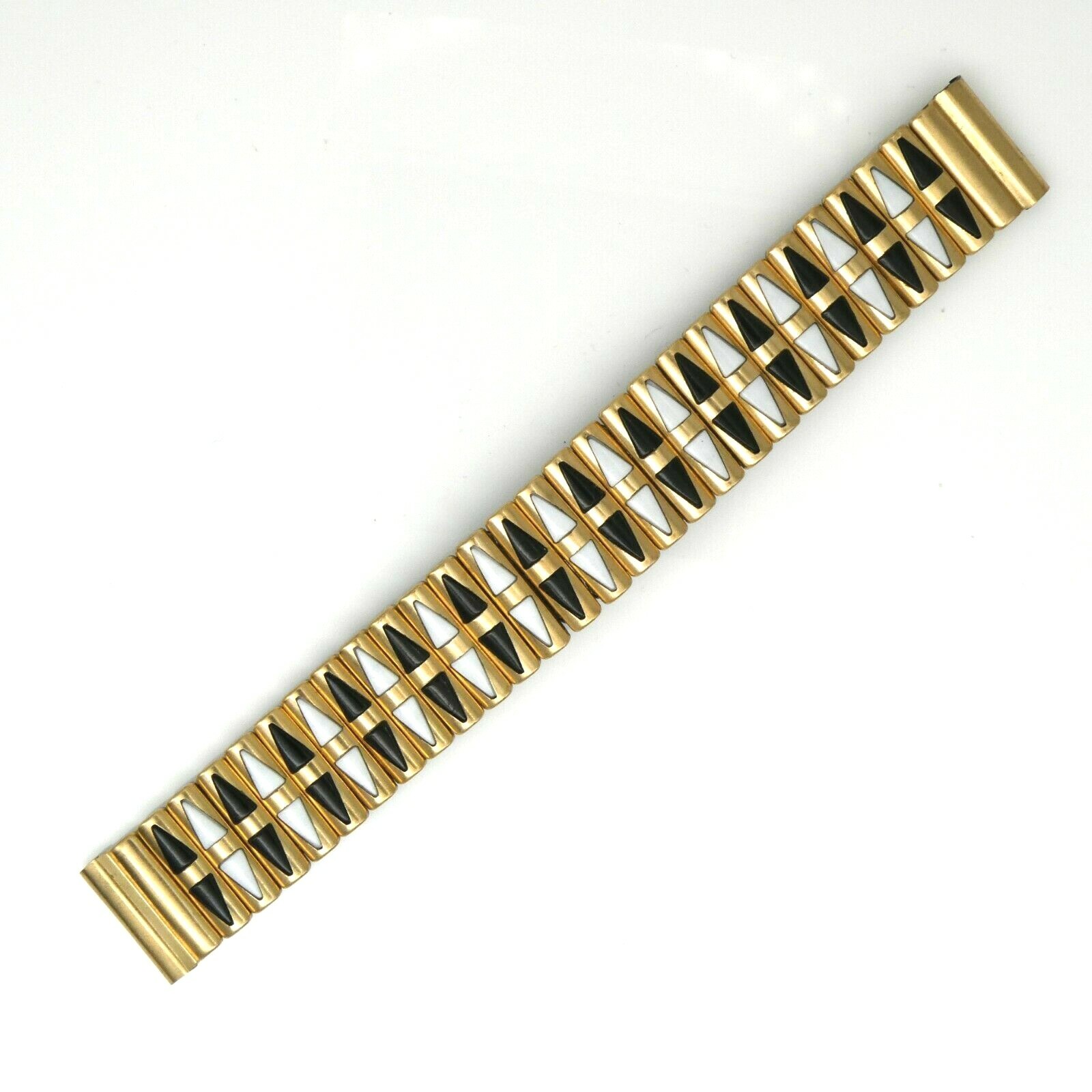 Vintage Bergevin Bros. 17.4 mm g.f. and st. steel wristwatch expansion bracelet