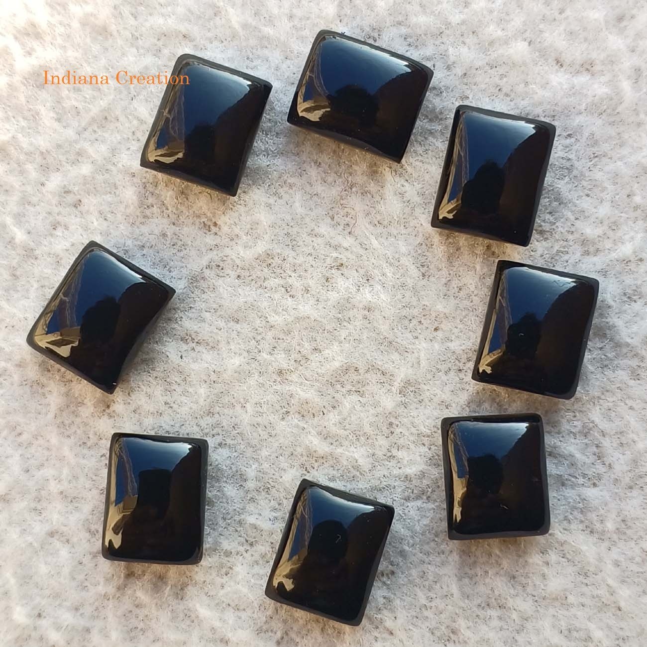 Natural Black Onyx Rectangle Cabochon 6x8mm To 20x25mm Loose Gemstone