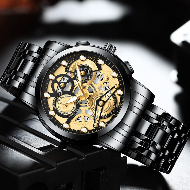 Men’s Hollow Non-mechanical Business Watch