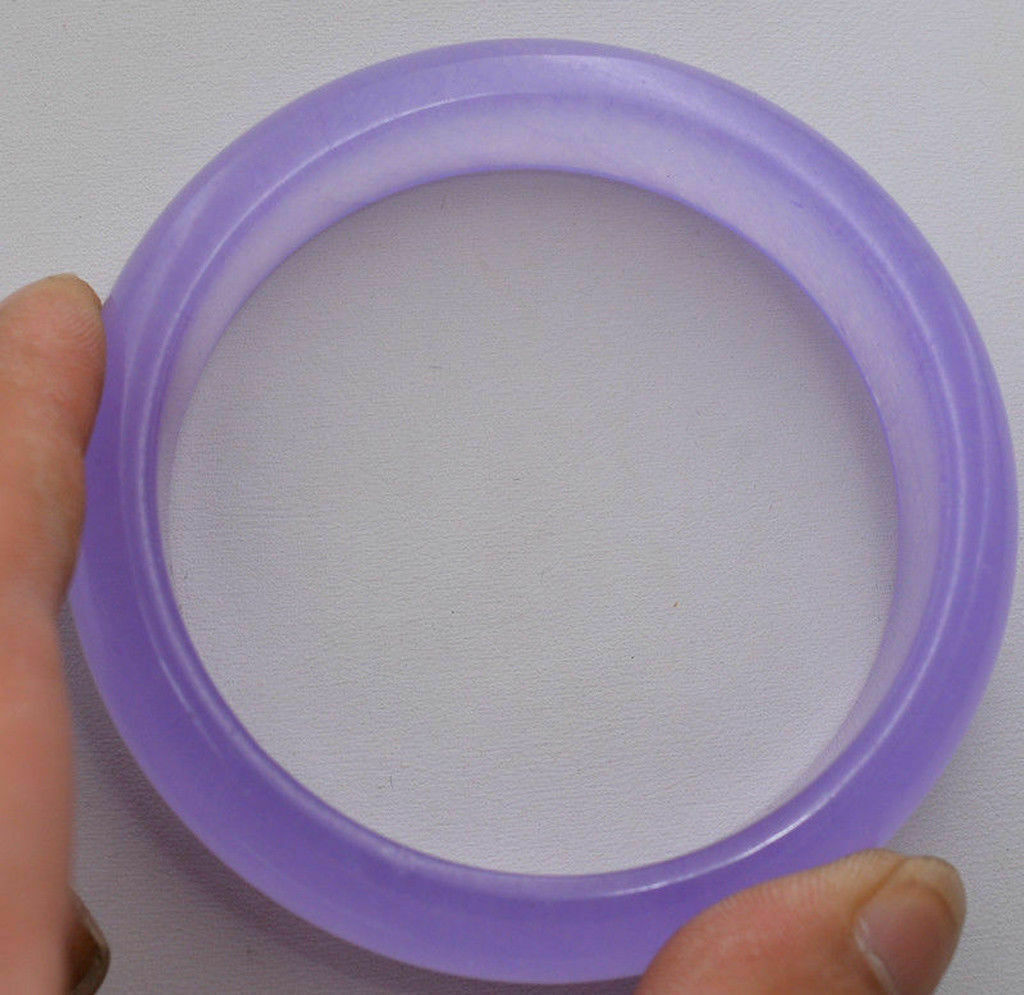 Natural Deep Violet Alexandrite Jade Gemstone Bangle Bracelet 56-62mm Jewelry