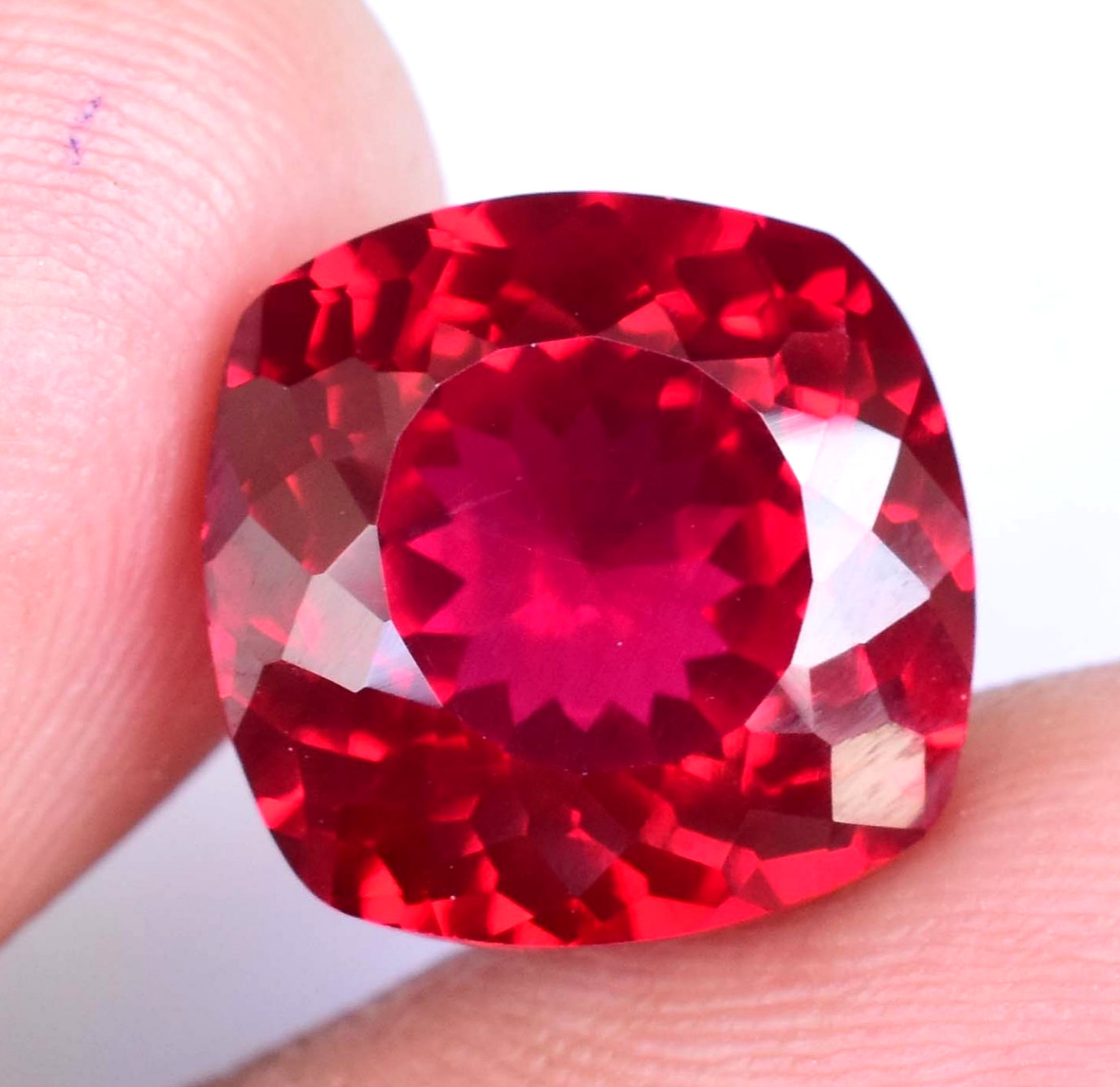 Stunning Natural Red Myanmar Spinel 11.25 CT Certified Cushion Loose Gemstone
