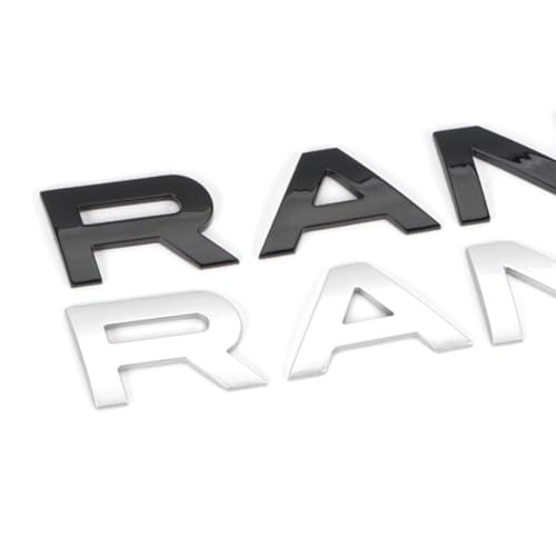 3D Raised Front Head ABS Letter Decal Emblem Tailgate Letters Rear Matte silver