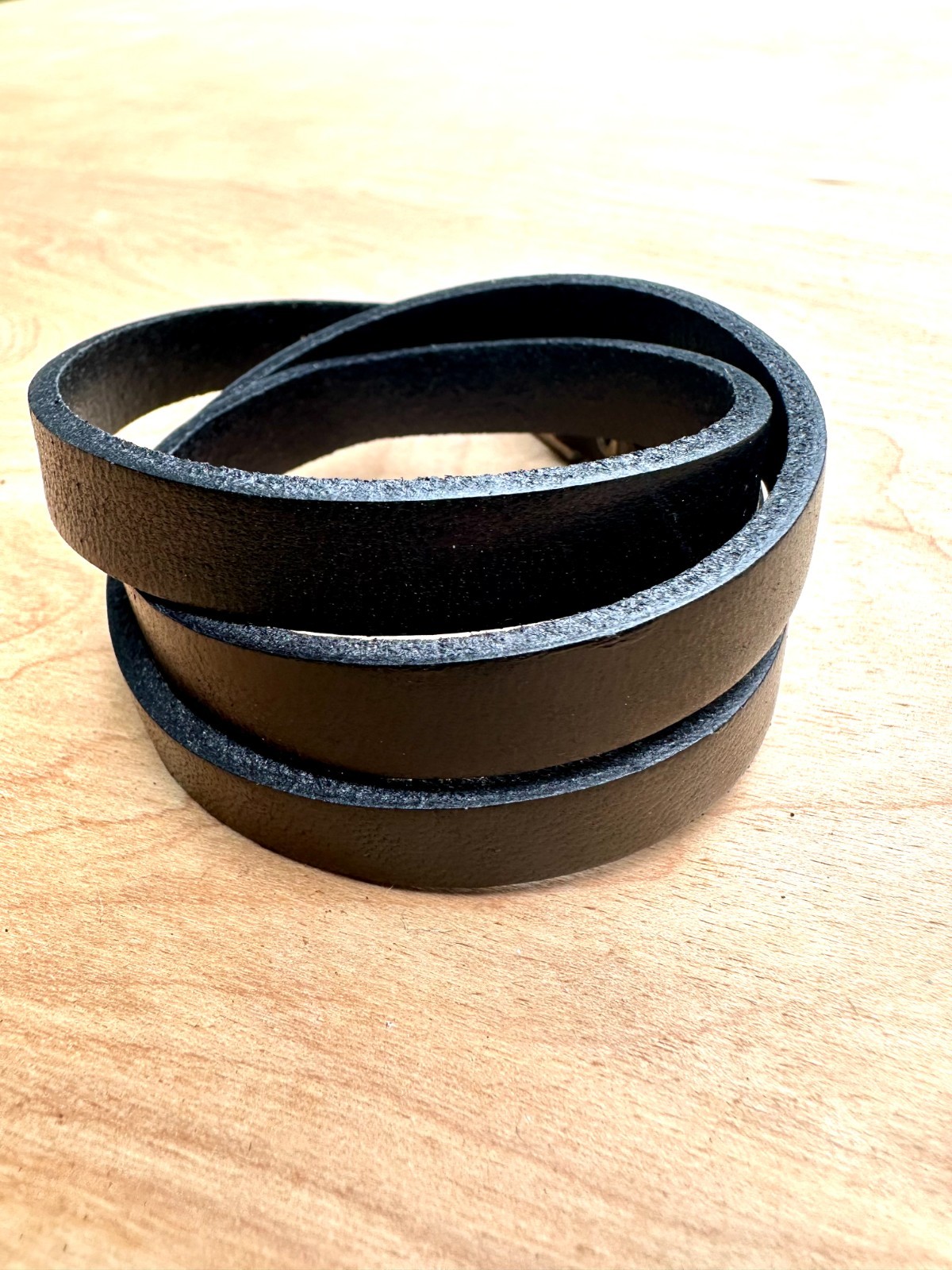 Wholesale Black Leather Wrap Bracelets(3/4 inch wide) – 10 Pack