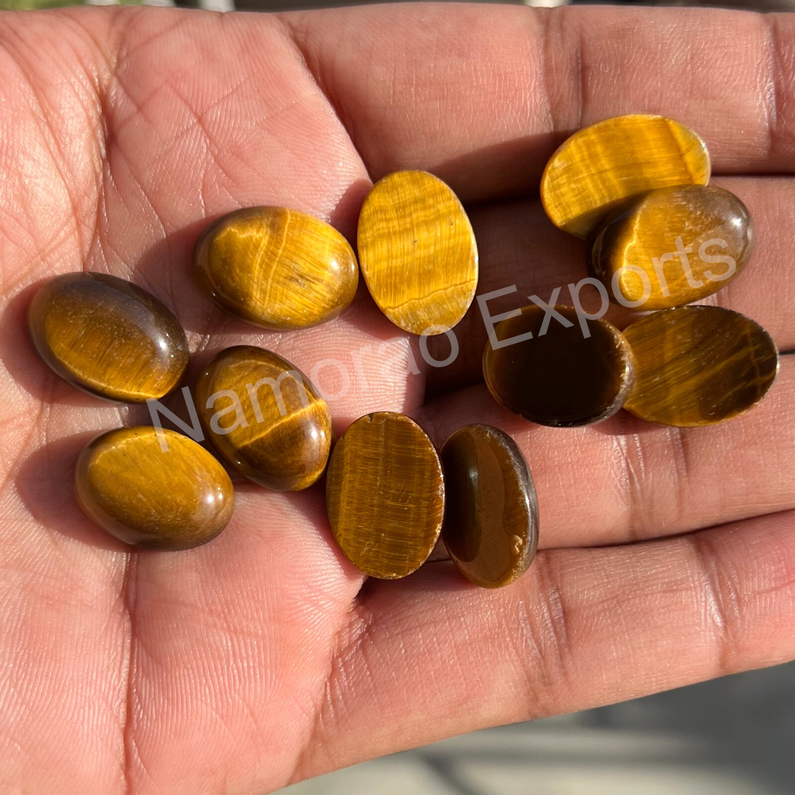 Natural Tiger’s Eye Oval 3×5 mm to 15×20 mm Cabochon Loose Gemstone Lot