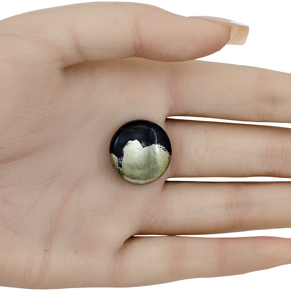 Natural Apache Gold 20x20x5.8 mm Round Shape Polished Loose Gemstone LS03766-64