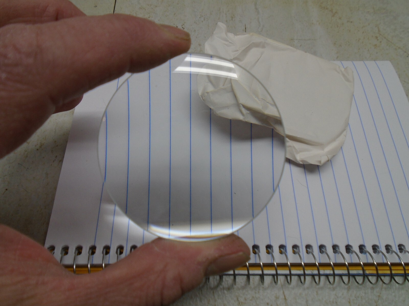 Bi-convex Magnifying Glass Lens HD Optical Lens for DIY Magnifier 2 1/2 dia