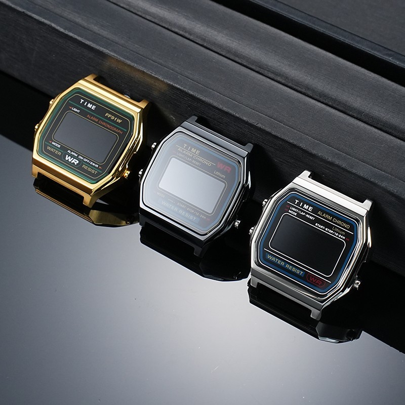 F91W Stainless Steel Case+Strap Mod Kit For Casio F91 A158 A159 Watch Upgrade