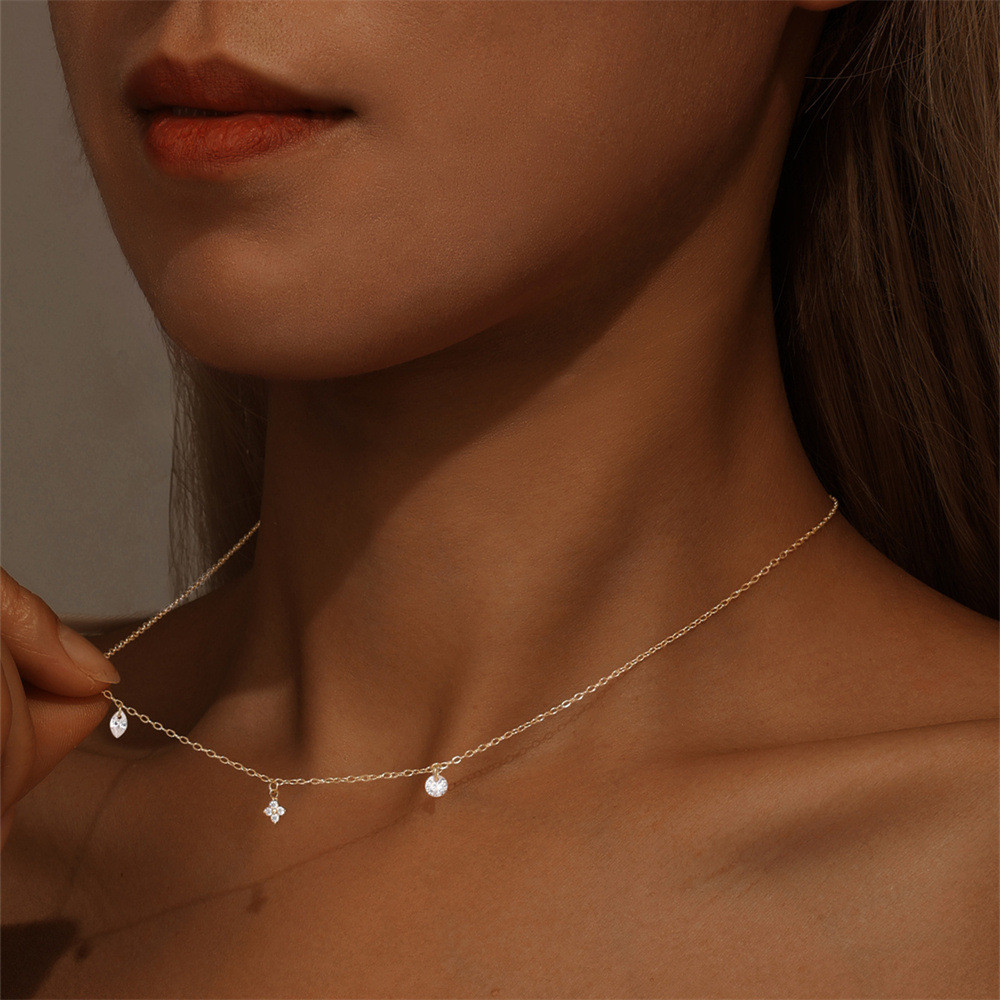 Gold Plated 925 Sterling Silver CZ Y Lariat Necklace for Women