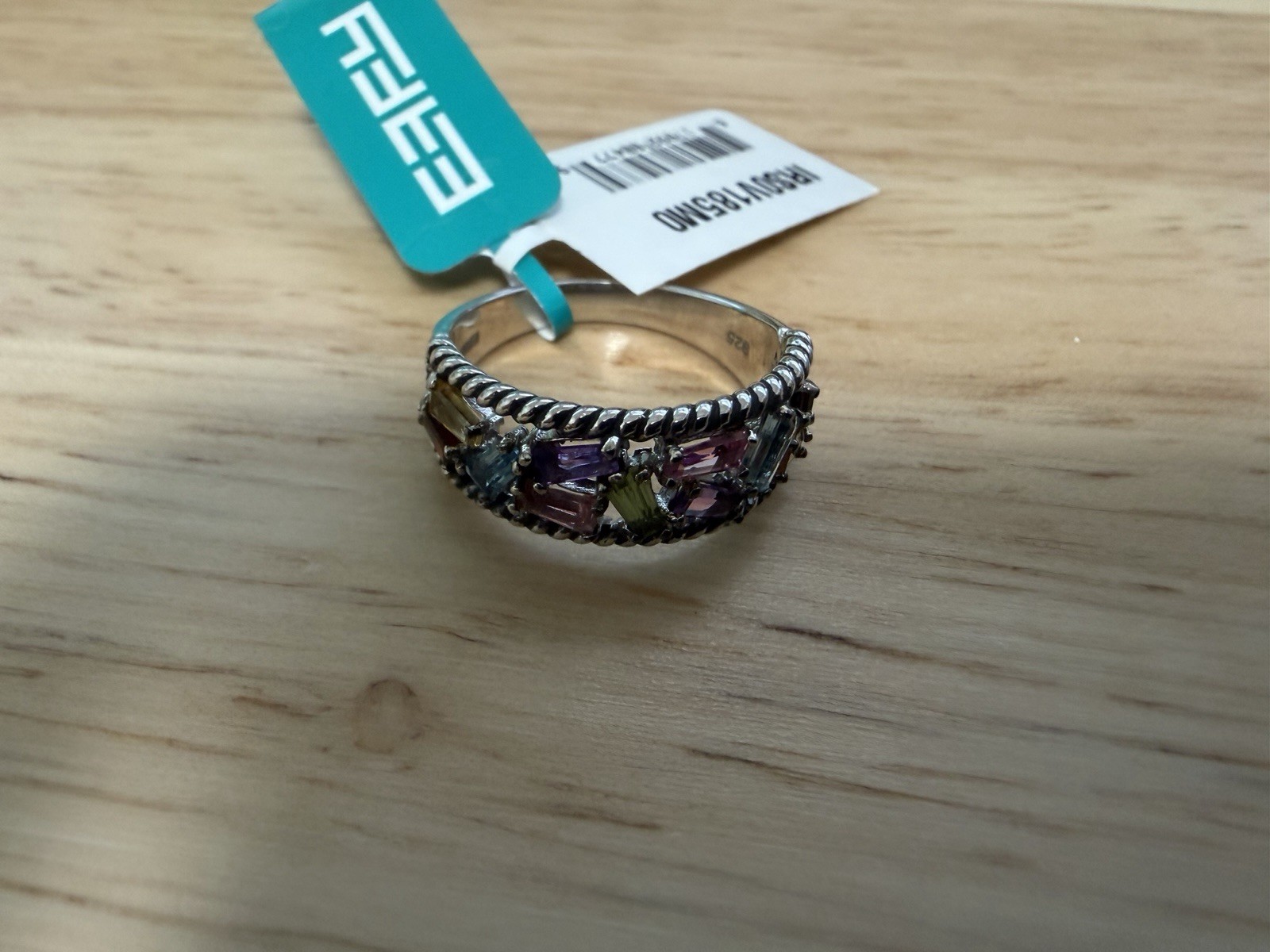 New Effy ring size 7 – Sterling with Multicolored Gemstones