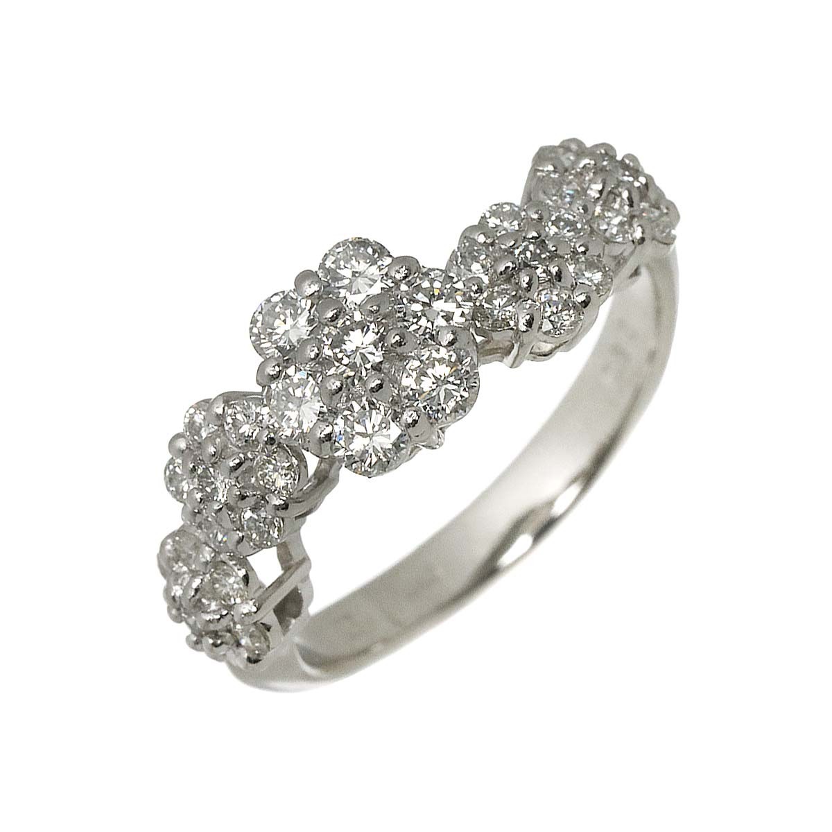 Ponte Vecchio Diamond 0.82ct Ring Pt Platinum Size5.5-5.75(US) 90303697