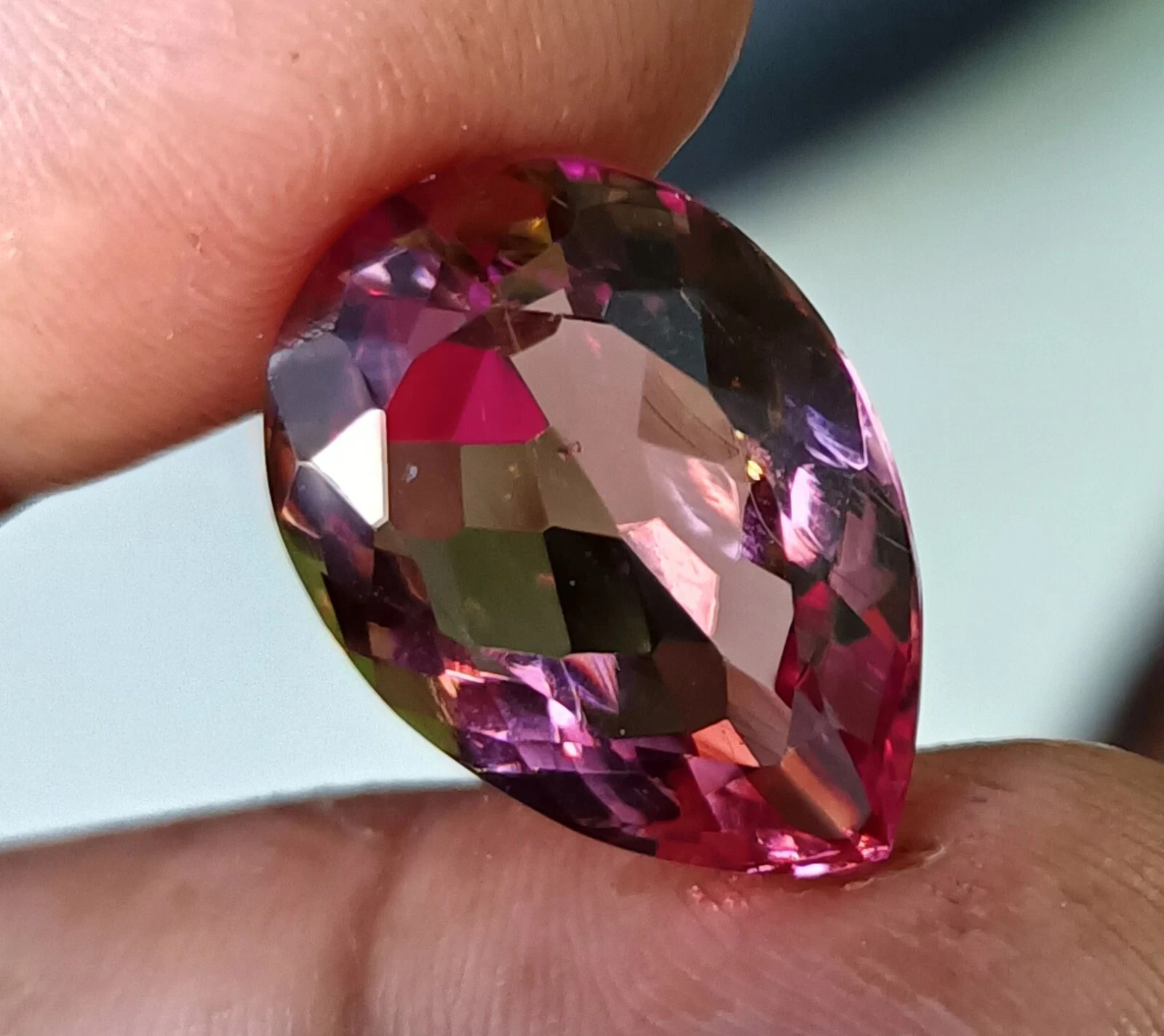 Turkish Natural 18.75 Ct Pear Cut Zultanite 7 Color Changing Best Offer Gemstone