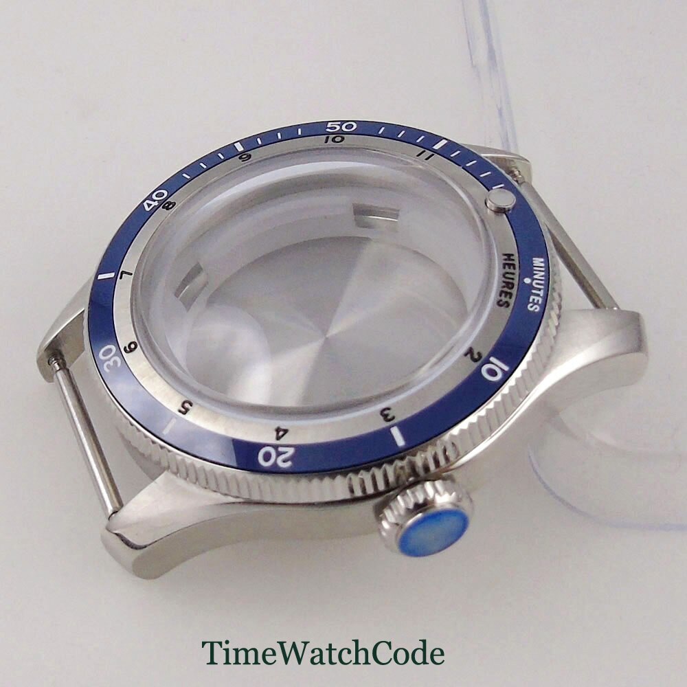 40mm Double Bow Sapphire Crystal Watch Case Fit NH35 NH36 NH38 PT5000 20ATM 316L