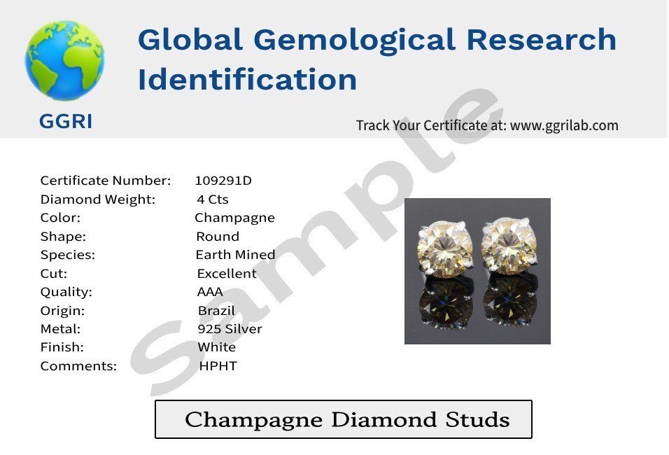 13 Ct Treated Certified Off White Diamond Solitaire Dangler Earrings, 925 Silver