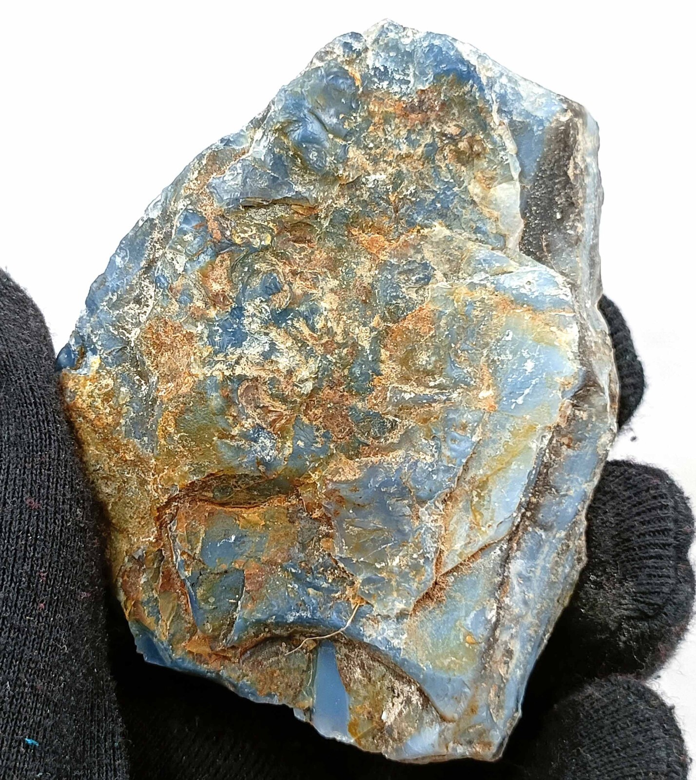 DYED ROUGH EGL CERTIFIED LOOSE GEMSTONE 1120 CARAT NATURAL BLUE OPAL+GIFT R