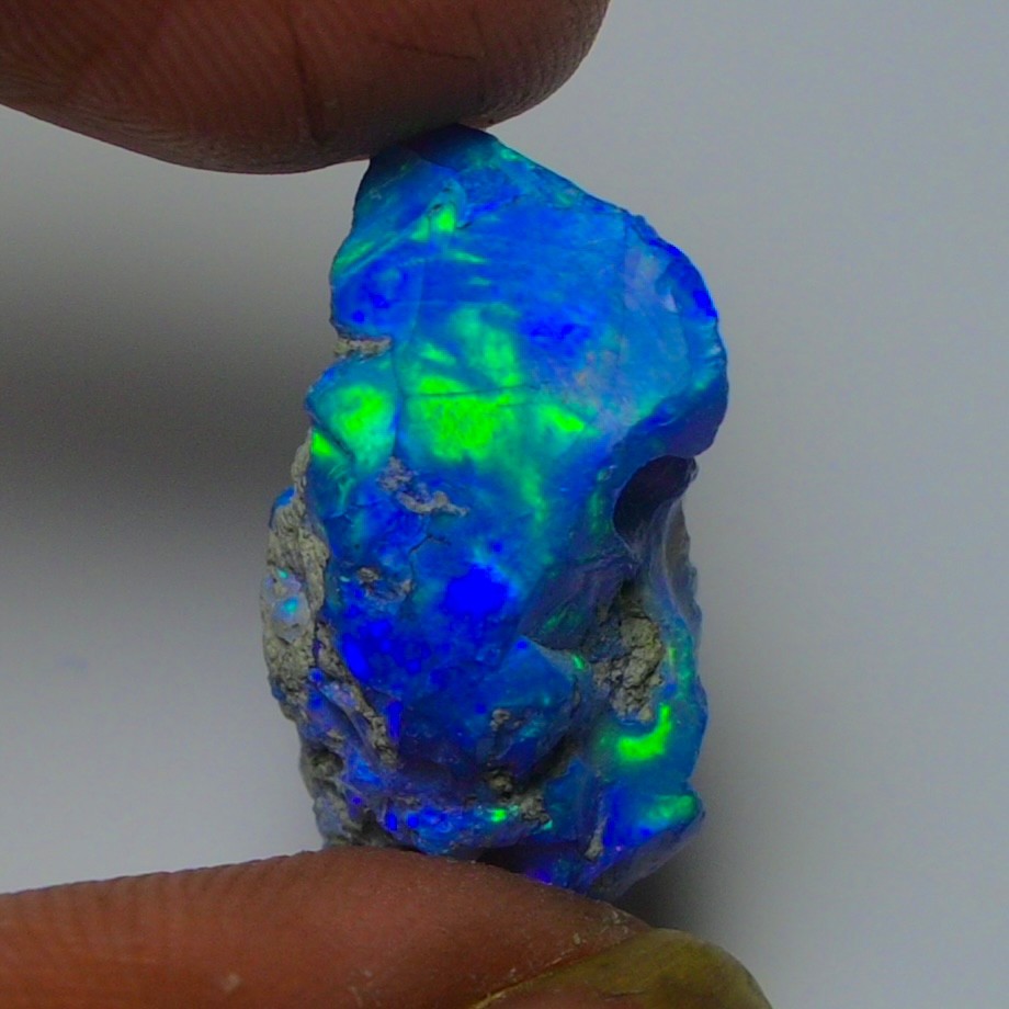 Blue Opal Rough 10.00 Carats, Smoked Ethiopian Welo Opal Rough, Fire Opal Rough