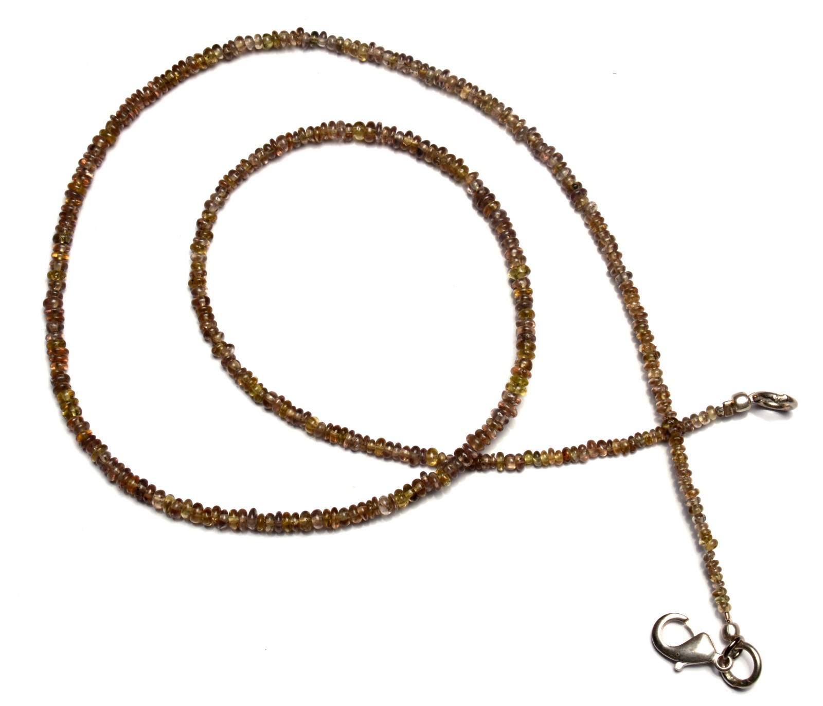 Natural Gem Color Change Garnet Smooth 3MM Approx Rondelle Beads Necklace 18 Inc
