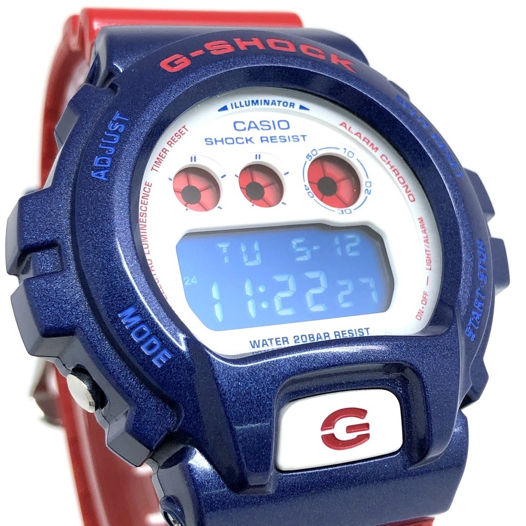 G-Shock DW 6900AC 2 blue red series glossy paint color LCD 3rd graphic stars and