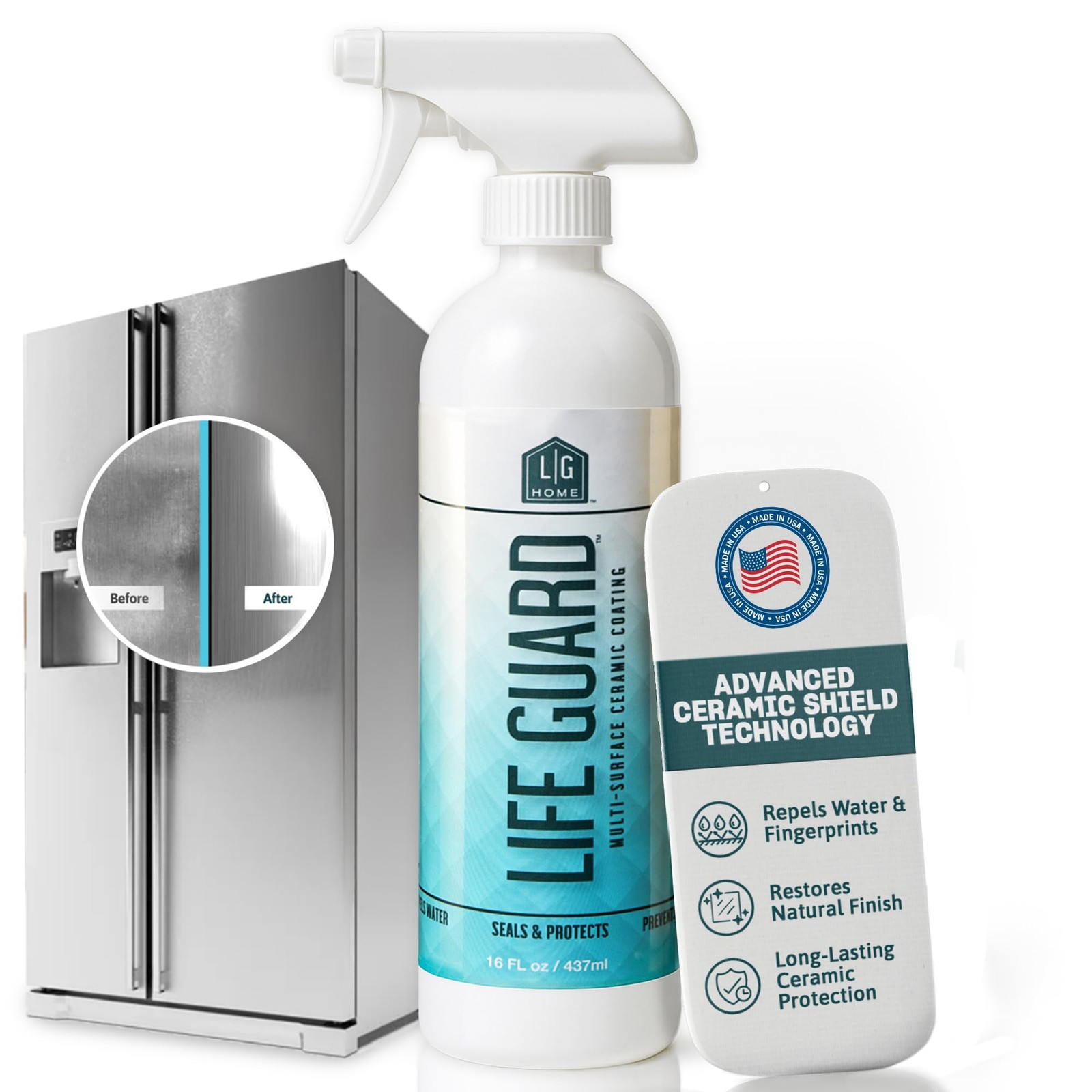 LifeGuard Home Ceramic Spray – Hydrophobic 16 Fl Oz (Pack of 1)
