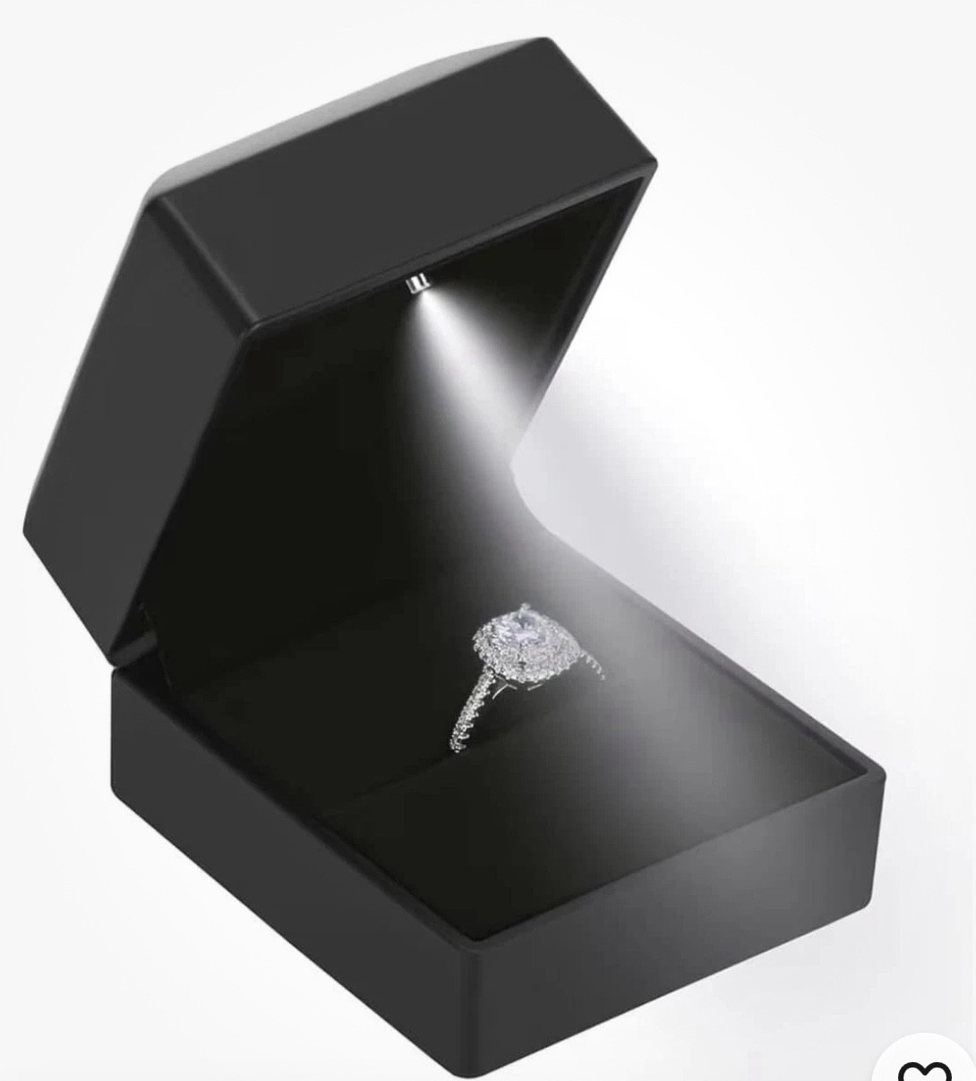 LED Ring Box, 100 pcs, Jewelry Case Engagement Wedding, Black color
