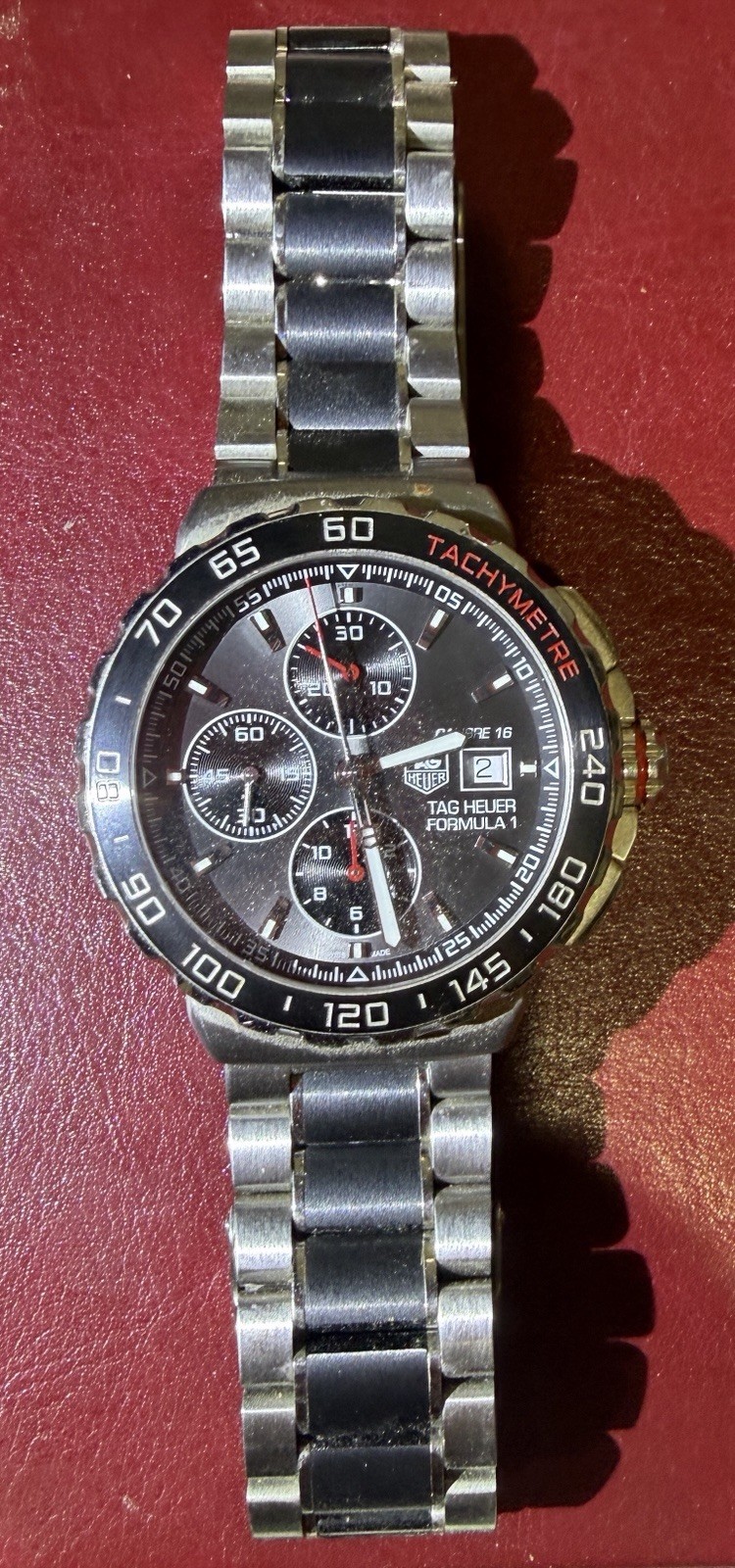 TAG Heuer Formula 1 Calibre-16 44mm Automatic Chrono Tachymeter Black Dial 200m