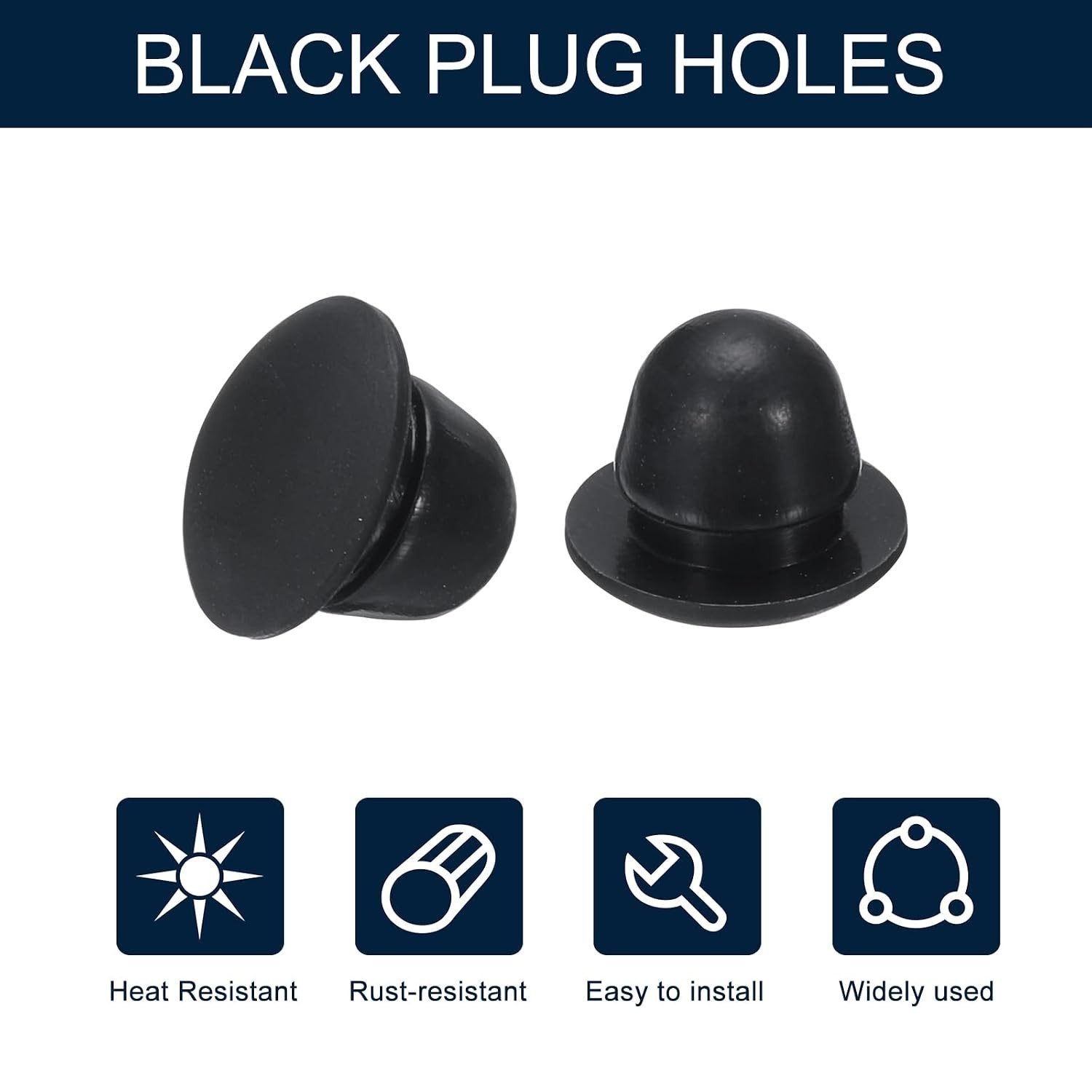 10pcs Silicone Hole Plugs 1/4 Inch Waterproof Dustproof Seal Locking Fit 6mm
