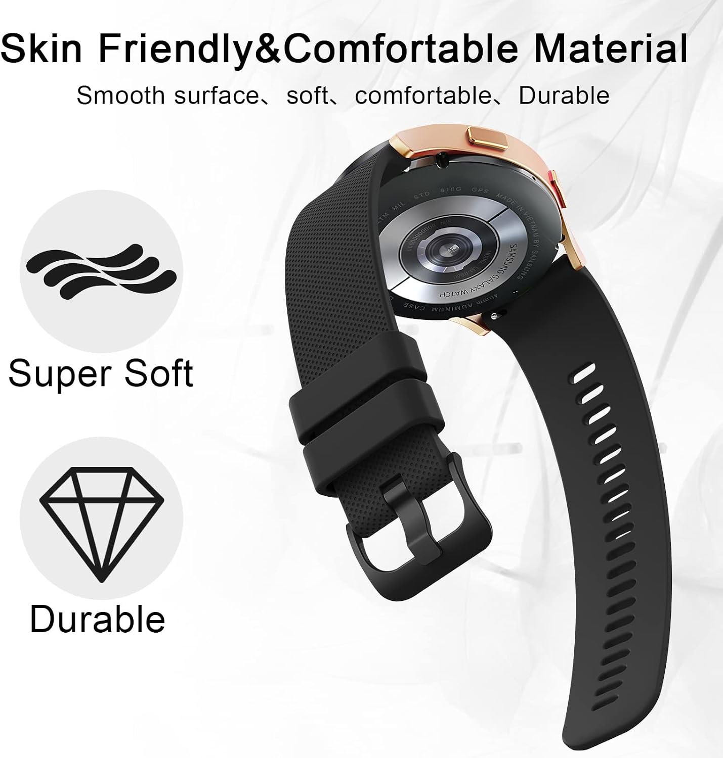 22mm Silicone Sport Band for Amazfit GTR 4/3 Pro/2 – Elegant Quick Release