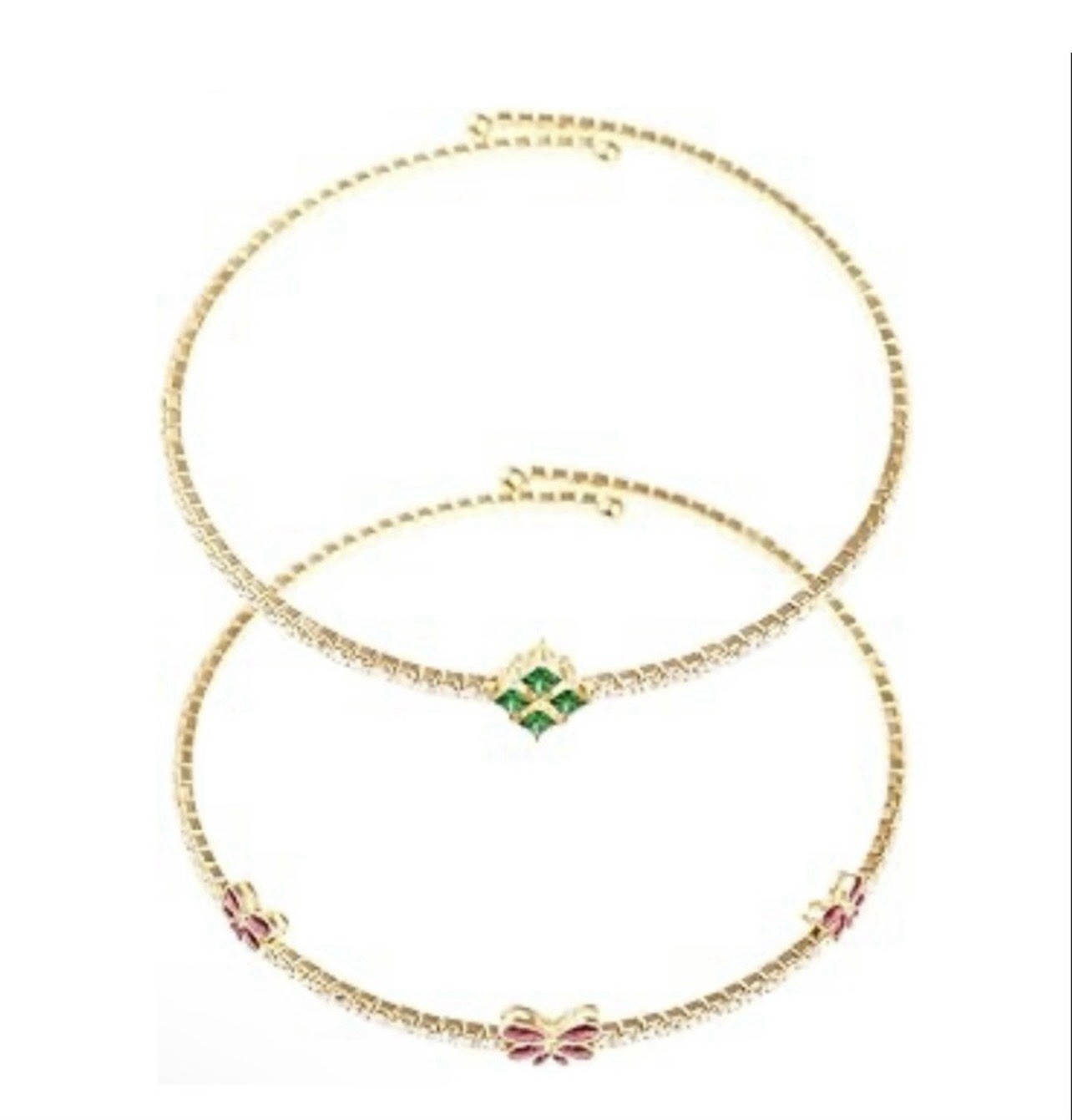NWT Revolve × 8 Other Reasons Wicked Pink Butterfly CrystalChoker Necklace Set
