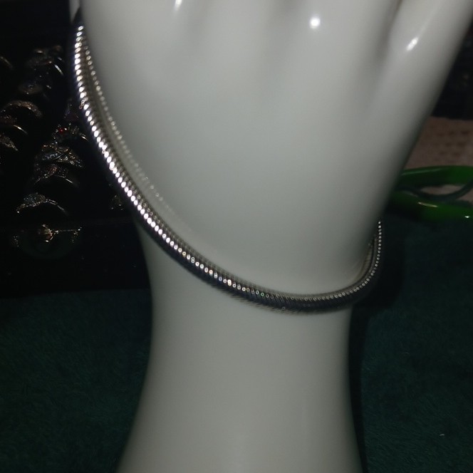 Handmade in India 9in snake chain S Hook solid 925 bracelet 26g weight 9in