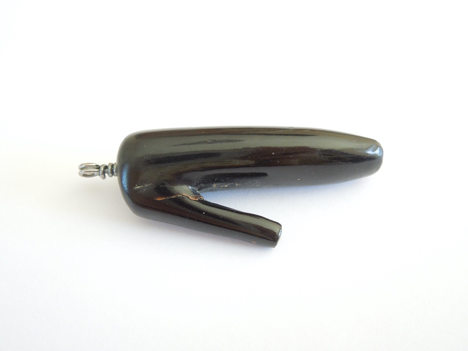 Pendant Made Of Black Branch Coral 6.6 G/5.3 X 2.0 Cm