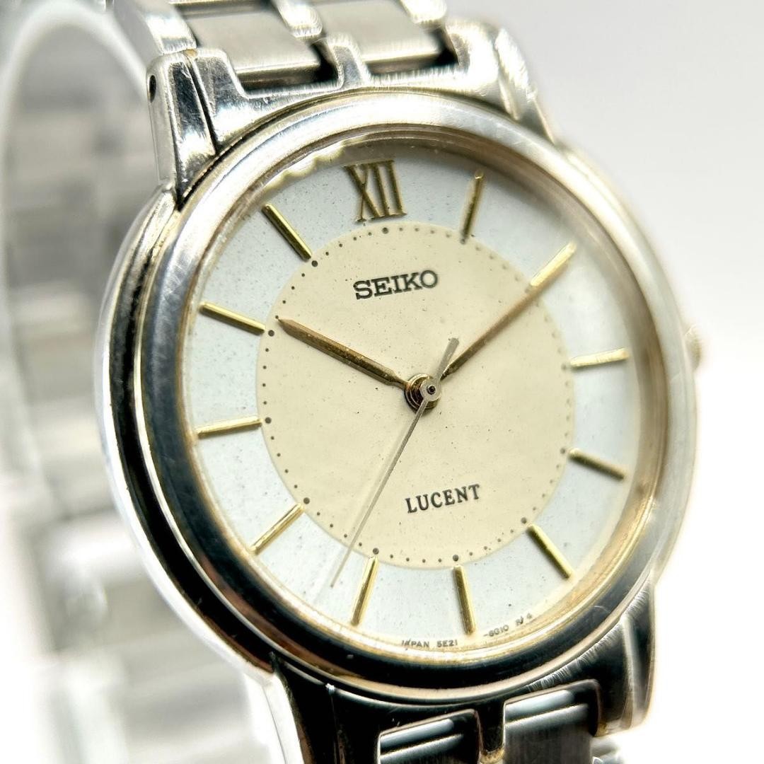 SEIKO Lucent Men’s Quartz Watch, Two-Tone Color, Roman Numerals