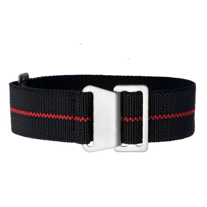 60s French Troops Parachute Bag Elastic Watch Strap 20mm 22mm Nylon Watchbands