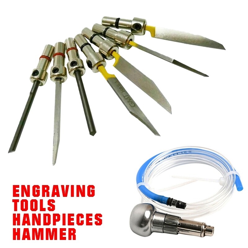 Steel Cutter Handpieces Hammer Kit for Pneumatic Graver Machine Engraving Tools