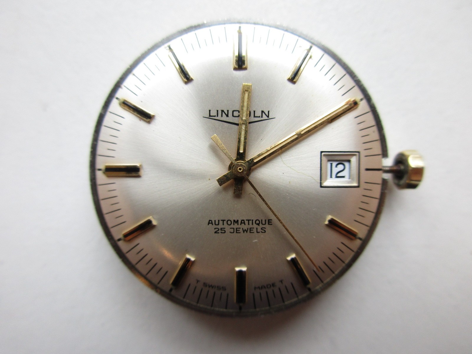 ETA cal. 2783 Swiss automatic watch movement – Lincoln dial – date at 3- running