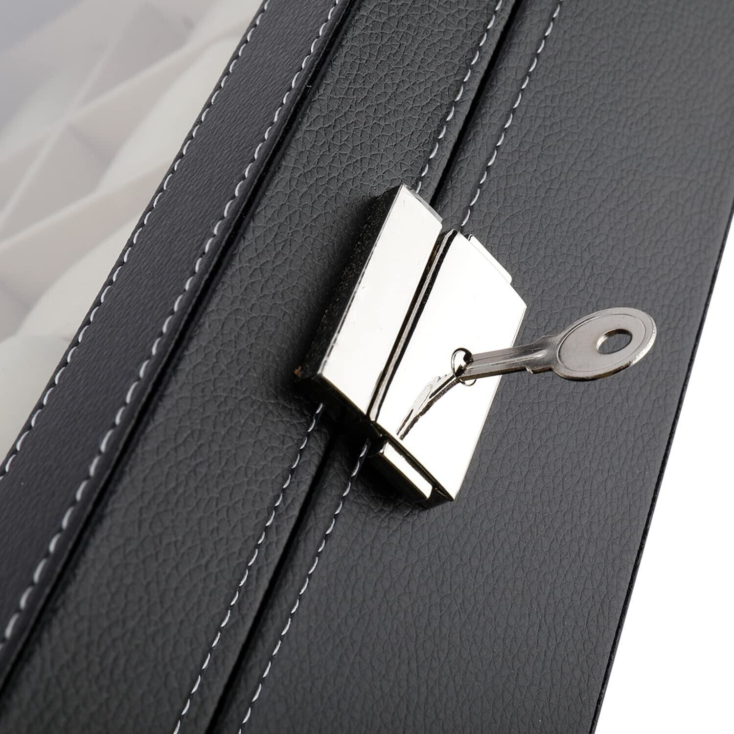 12/24/20 Slots PU Leather Wrist Watch Display Box Storage Holder Organizer Case~