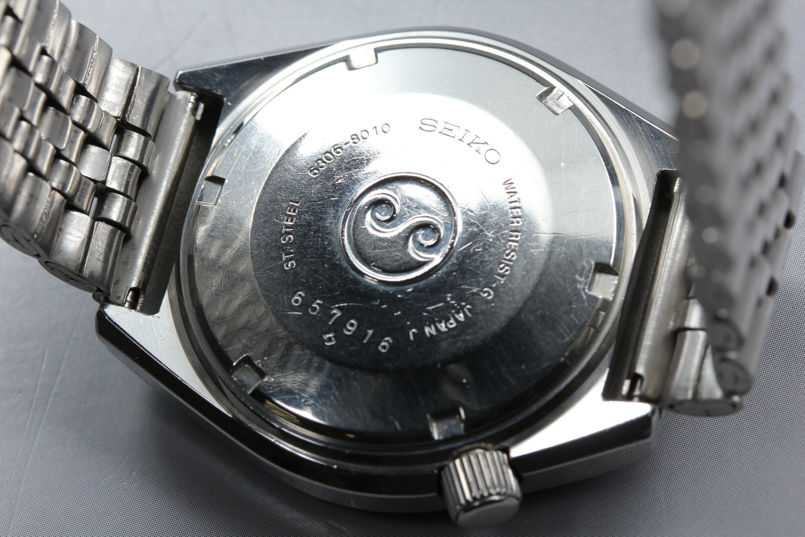Vintage 1976 JDM ‘Kanji’ Seiko 5 Actus Silver Wave 6306-8010 AT Watch From Japan
