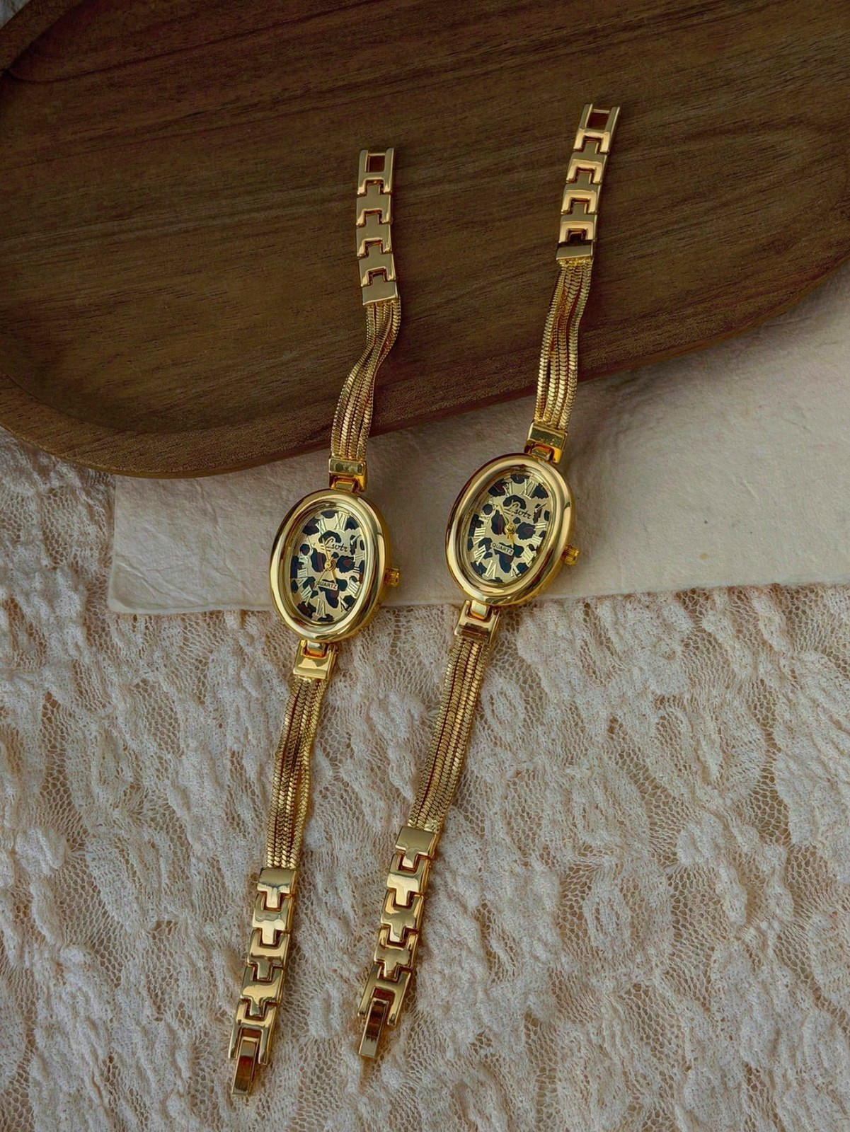 Gold French Vintage Style Unique Dainty Women’s Wrist Watch Trendy Cute Gift