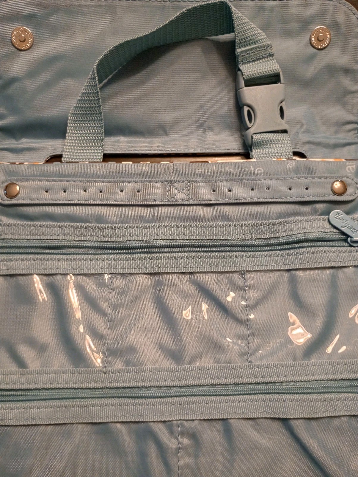 Thirty-One Folding Hanging Zipper Jewelry Organizer w/ Pockets Paisley Travel