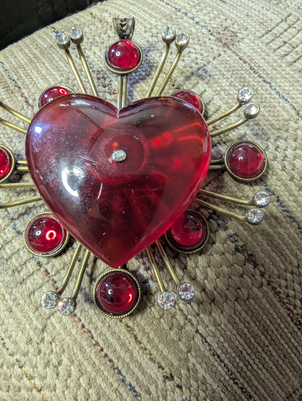 Large Pendant In The Shape of A Heart In A Heart