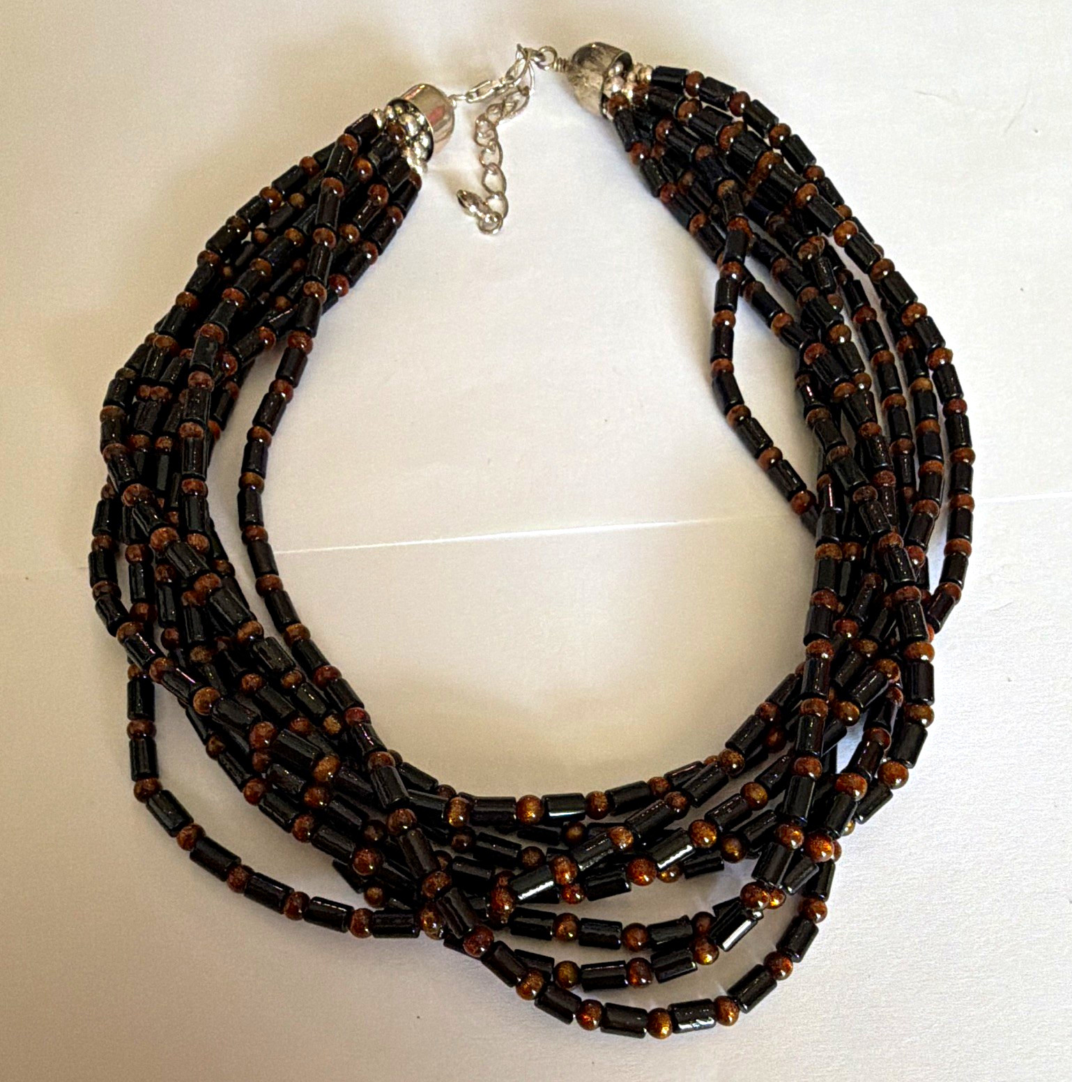 Multi-Strand Layered black coral and gold beads DTR Jay King