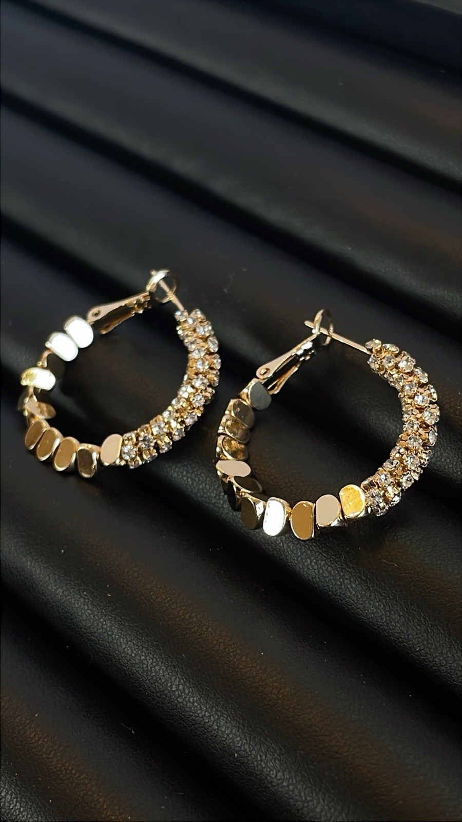 Women HOOPS Gold Color Earrings Daily Wear Or Party Wear