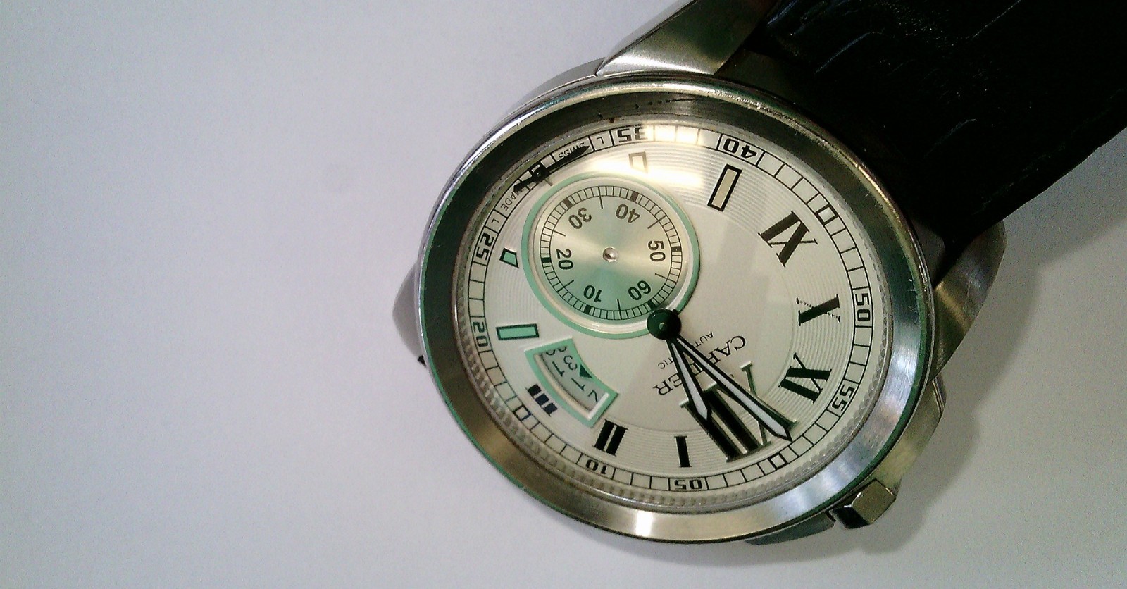 2017 Cartier Calibre de Cartier 42mm. Auto. Leather. FULL SET. NEEDS WORK.