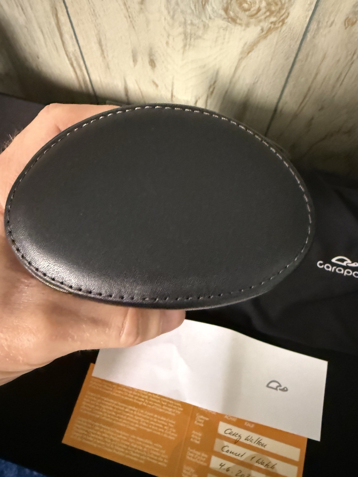CARAPAZ – TRAVEL & STORAGE LEATHER WATCH BOX FOR 1WATCH – BLACK / ANTHRACITE