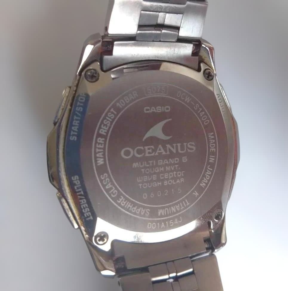 Casio Oceanus Manta OCW-S1400-1AJF Solar Atomic Multiband 6 Titanium Watch Japan